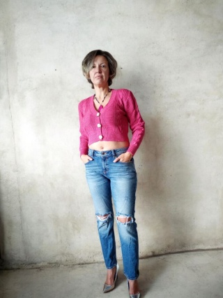 Różowy sweter do alladynek S/M